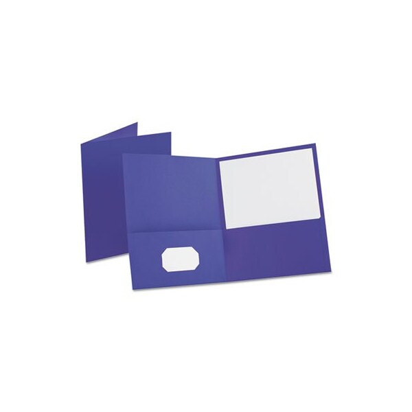 Tops Business Forms Oxford, LEATHERETTE TWO POCKET PORTFOLIO, 8 1/2in X 11in, PURPLE, 10PK 57583 - main